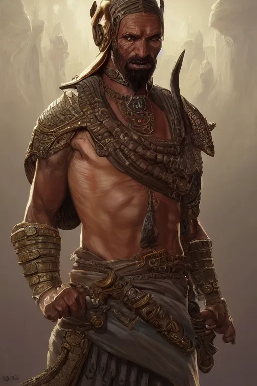 Image similar to ultra realistic illustration, a half man, half camel warrior from baldurs gate and diablo, intricate from baldurs gate, elegant, highly detailed, digital painting, artstation, concept art, smooth, sharp focus, illustration, art by artgerm and greg rutkowski and alphonse mucha