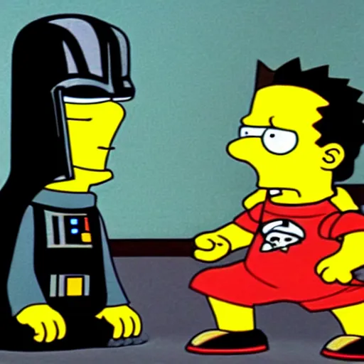 Prompt: Bart Simpson as Darth Vader