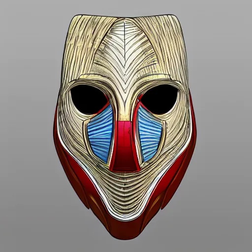 Image similar to a science fiction original concept mask symmetric