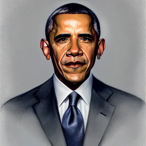 Image similar to obama portrait by gerald brom