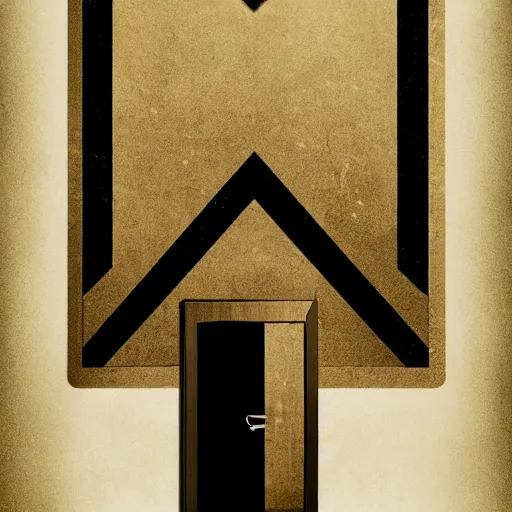 Image similar to poster for a short dramatic film called'liminal '. the poster follows the concept of liminality and the center element is a tiny wooden door. movie poster, advertisement, high detail, sharp, minimalistic, trending on artstation