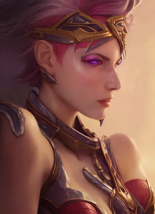 Image similar to fiora, from league of legends, au naturel, hyper detailed, digital art, trending in artstation, cinematic lighting, studio quality, smooth render, unreal engine 5 rendered, octane rendered, art style by klimt and nixeu and ian sprigger and wlop and krenz cushart