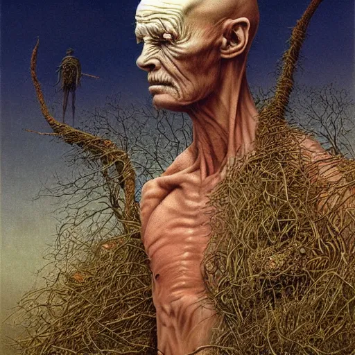 Prompt: an amazing masterpiece of art by gerald brom, Zdzisław Beksiński, trash humpers