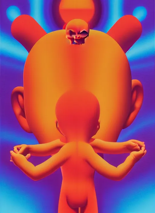 Image similar to hell by shusei nagaoka, kaws, david rudnick, airbrush on canvas, pastell colours, cell shaded, 8 k