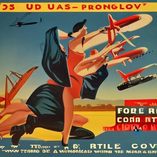 Prompt: 1 9 4 0 s us propaganda poster about covid - 1 9