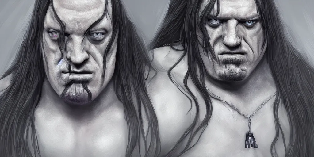 Prompt: wrestler the undertaker, digital painting, highly detailed, trending on artstation, high resolution