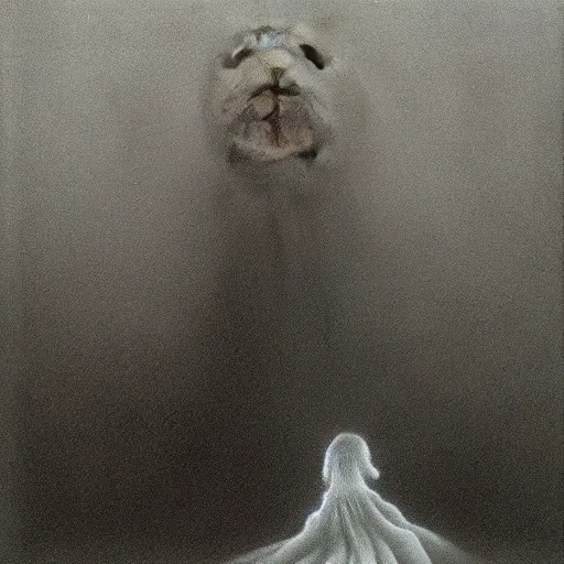 Image similar to spirit creature made by zdzisław beksinski ghost