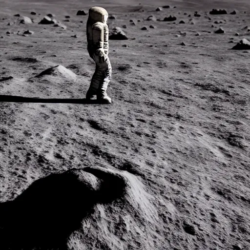 Prompt: earthrise, photo of a cowboy standing on the moon looking up at earth, octane render, blender render, unreal engine, 3 5 mm