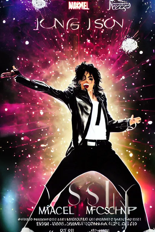 Image similar to this is it concert poster, art work, 2 0 0 9 king of pop, michael jackson 2 0 0 9 shades style, promotional, o 2 arena, london uhd, sharp, ultra realistic face, 4 k, cinematic, marvel, render, behind the scenes, leaked, set photo, detailed, modern, real life, sighting, photo real