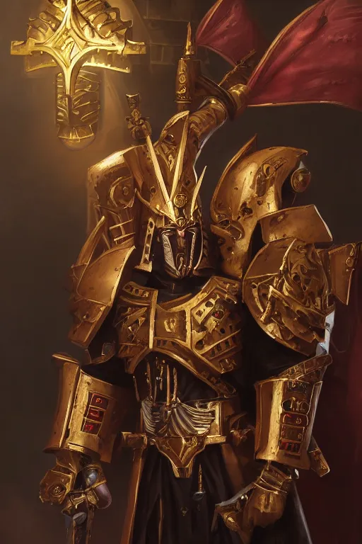 Image similar to queen portrait heros warhammer 4 0 k horus heresy fanart - the primarchs emperor by johannes helgeson animated with vfx concept artist & illustrator global illumination ray tracing hdr fanart arstation zbrush central hardmesh 8 k octane renderer comics stylized