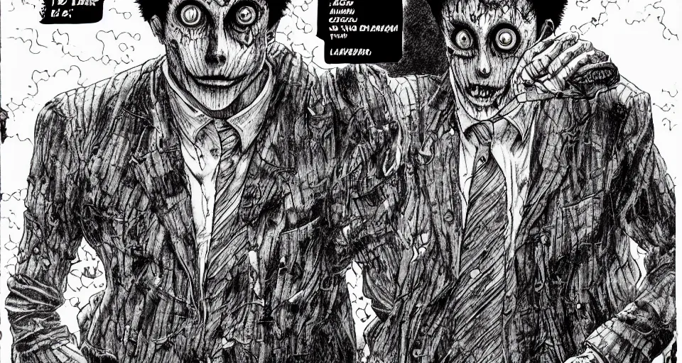 junji ito manga characters colorful, Stable Diffusion