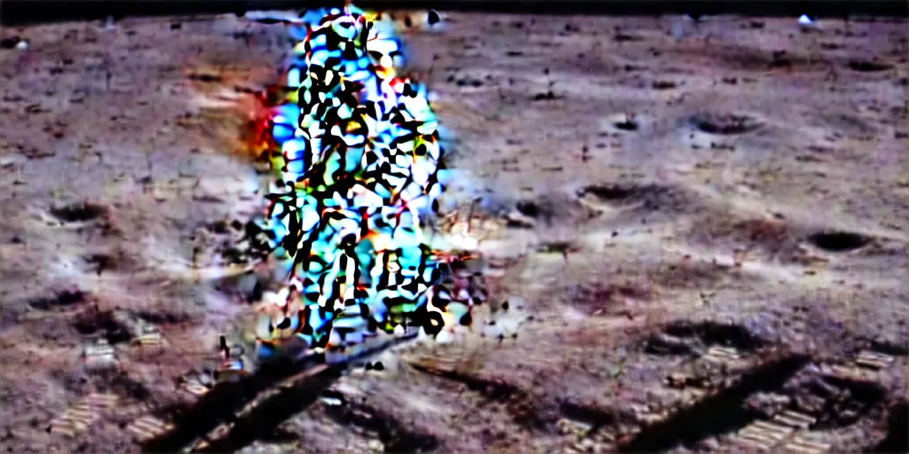 Image similar to A space engineer on the moon