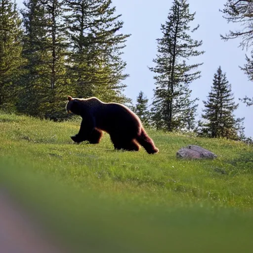 Image similar to a bear entering in picnic are, people are panicking and running