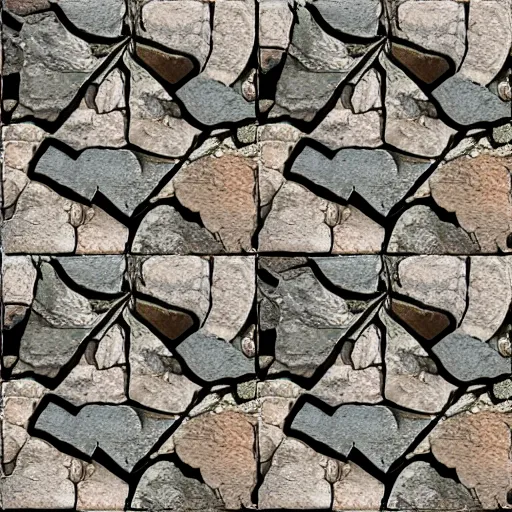Image similar to stone floor texture, cartoon style, hand painted, tileable