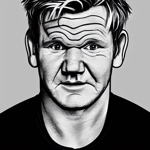 Drawing Gordon Ramsay  The F Word  ChicanePictures