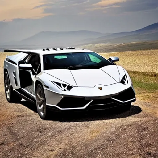 Image similar to a Lamborghini pickup truck