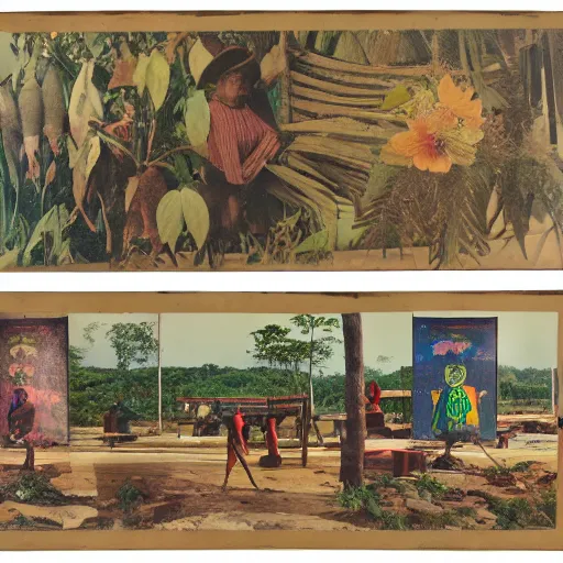 Image similar to A three color offset photography of single ((ethnographic )) object on display, anthropology of wonder, tropicalism, conceptual exotism, exotic artifacts, colonial expedition, exhibition, 60s style