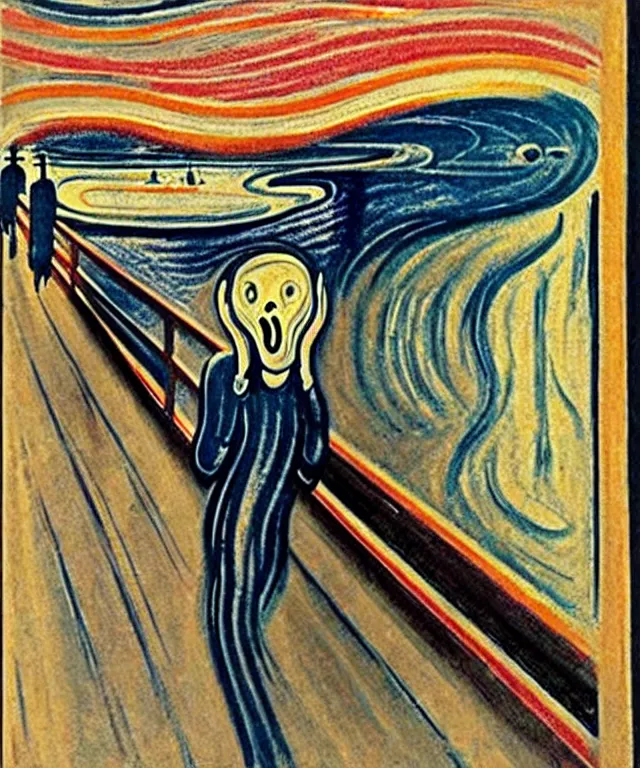 Image similar to artistic impression the scream