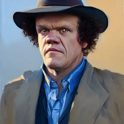 Image similar to greg manchess portrait painting of john c reilly, medium shot, asymmetrical, profile picture, organic painting, sunny day, matte painting, bold shapes, hard edges, street art, trending on artstation, by huang guangjian and gil elvgren and sachin teng