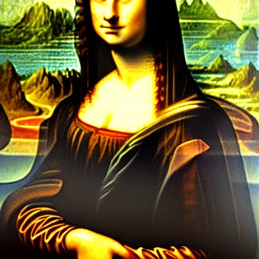 Image similar to Sephiroth as the Mona Lisa. Art by Leonardo da Vinci. Extremely detailed. Award winning. 4K.