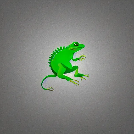 Prompt: green lizard logo, 4k