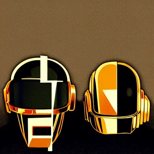 Image similar to portrait of daft punk and daft punk, in a dark and gritty style. dramatic lighting, high quality, realistic.