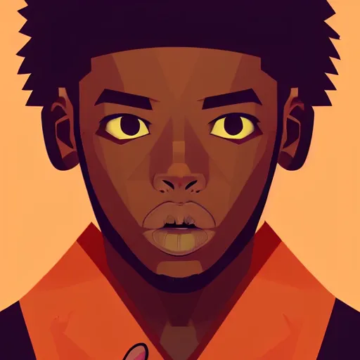 Image similar to 2 d character design, male rapper, vector art, digital art, portrait, 4 k, 8 k, sharp focus, smooth, illustration, concept art, music artist