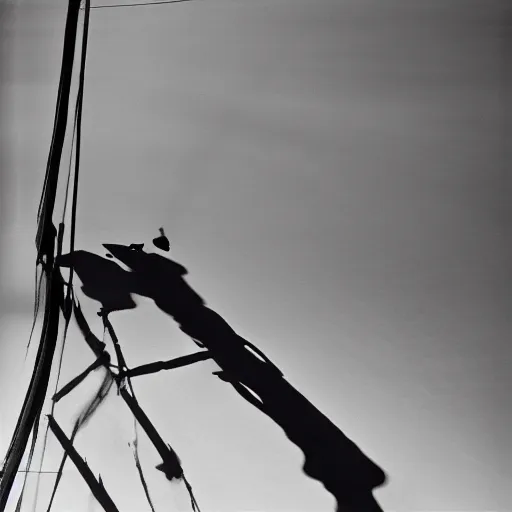 Image similar to an approaching shadow, black and white photography by fan ho, hong kong 1 9 5 4