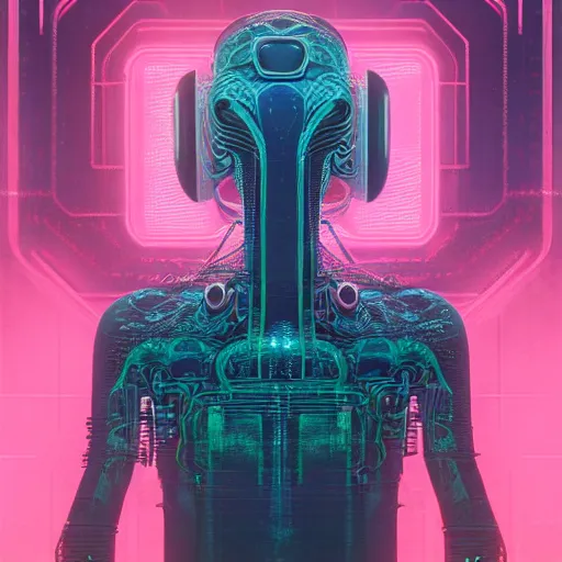 Image similar to portrait of a squid monster. intricate abstract. cyberpunk, intricate artwork. neon eyes, by Tooth Wu, wlop, beeple. octane render, trending on artstation, greg rutkowski very coherent symmetrical artwork. cinematic, hyper realism, high detail, octane render, 8k, minimalistic, hyperrealistic surrealism, award winning masterpiece with incredible details, a surreal vaporwave liminal space, highly detailed, trending on ArtStation