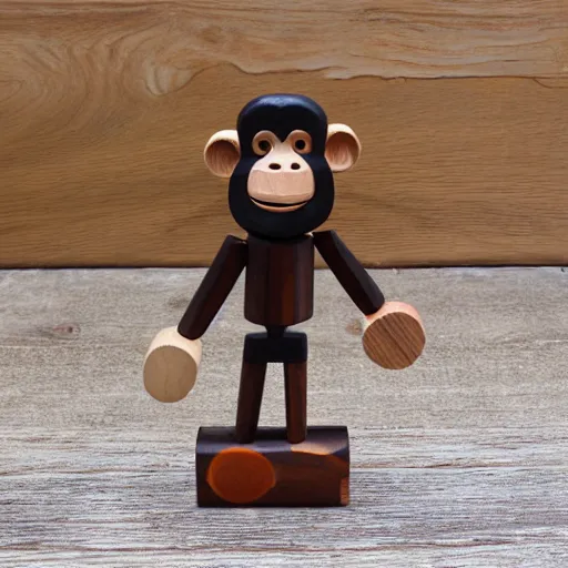 Image similar to mechanical wooden toy chimpanzee