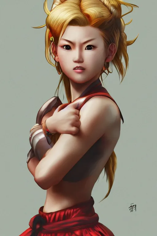 Prompt: Chun-Lil , Street Fighter , pretty face, ultra detailed, digital art, 8k ,character ,realistic, portrait, hyperrealistic