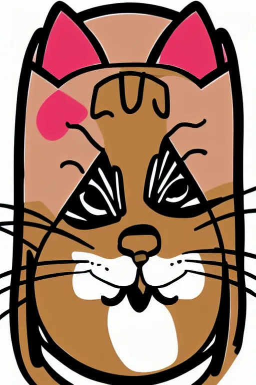 Prompt: Portrait of a cat that is a sumo wrestler, sticker, colorful, illustration, highly detailed, simple, smooth and clean vector curves, no jagged lines, vector art, smooth