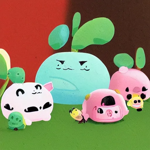 Prompt: Squishmallow zoo