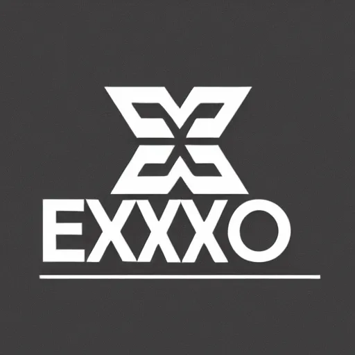 Image similar to logo of a company named exolook, minimal design, metallic