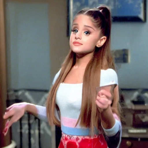 Prompt: Ariana Grande in the movie home alone