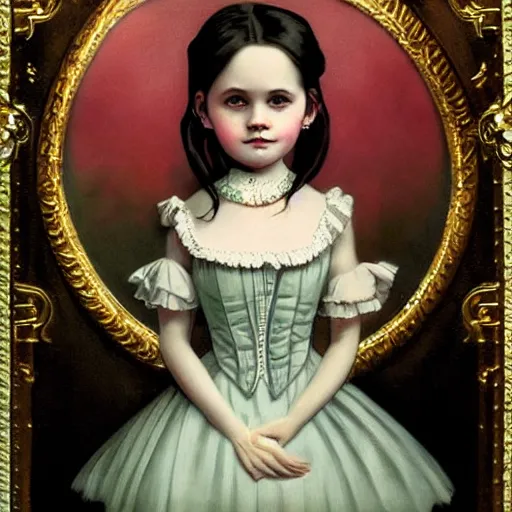 Prompt: a cute victorian girl illustration, 8 k, by roby dwi antono, by mark ryden