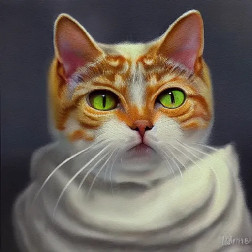 Prompt: ultra realistic painting of a lovecraftian horror cat