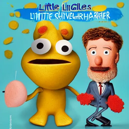 Prompt: little mr glue sniffer by richard hargreaves and jim henson