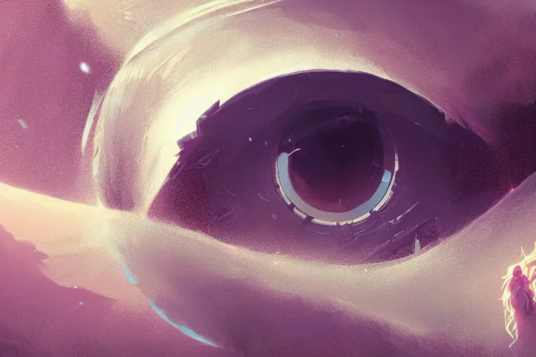 Prompt: portrait of a mystical giant eye, intricate, abstract, cinematic, octane render, wlop, greg rutkowski, dan mumford, artgerm