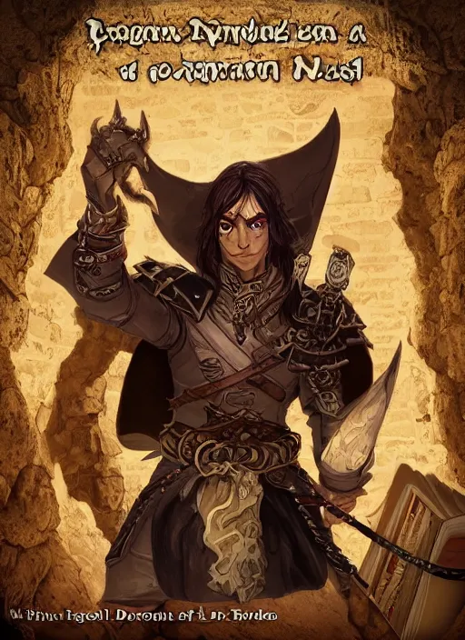 Prompt: DND character, coherent face, a man with tan skin and long straight black hair, reading an open demonic book, evil energy, chains, in an ancient tomb, rogue class warrior class