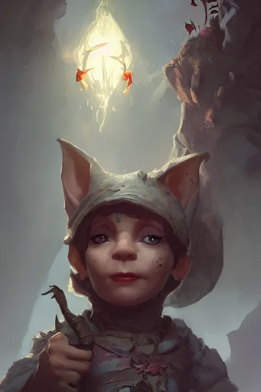 Image similar to portrait, Evil little gnome fairy , one face, dramatic lighting, cinematic, establishing shot, extremly high detail, photo realistic, cinematic lighting, post processed, concept art, artstation, matte painting, style by eddie mendoza, raphael lacoste, alex ross