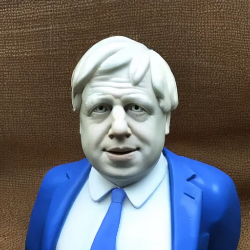 Image similar to Boris Johnson as a porcelain figurine