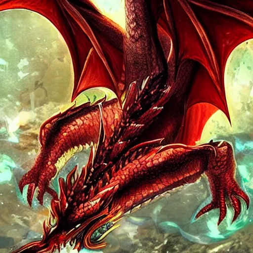 pokemon card trading fantasy card of a red dragon | Stable Diffusion ...