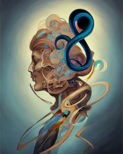 Prompt: musical note portrait, calligraphy, peter mohrbacher