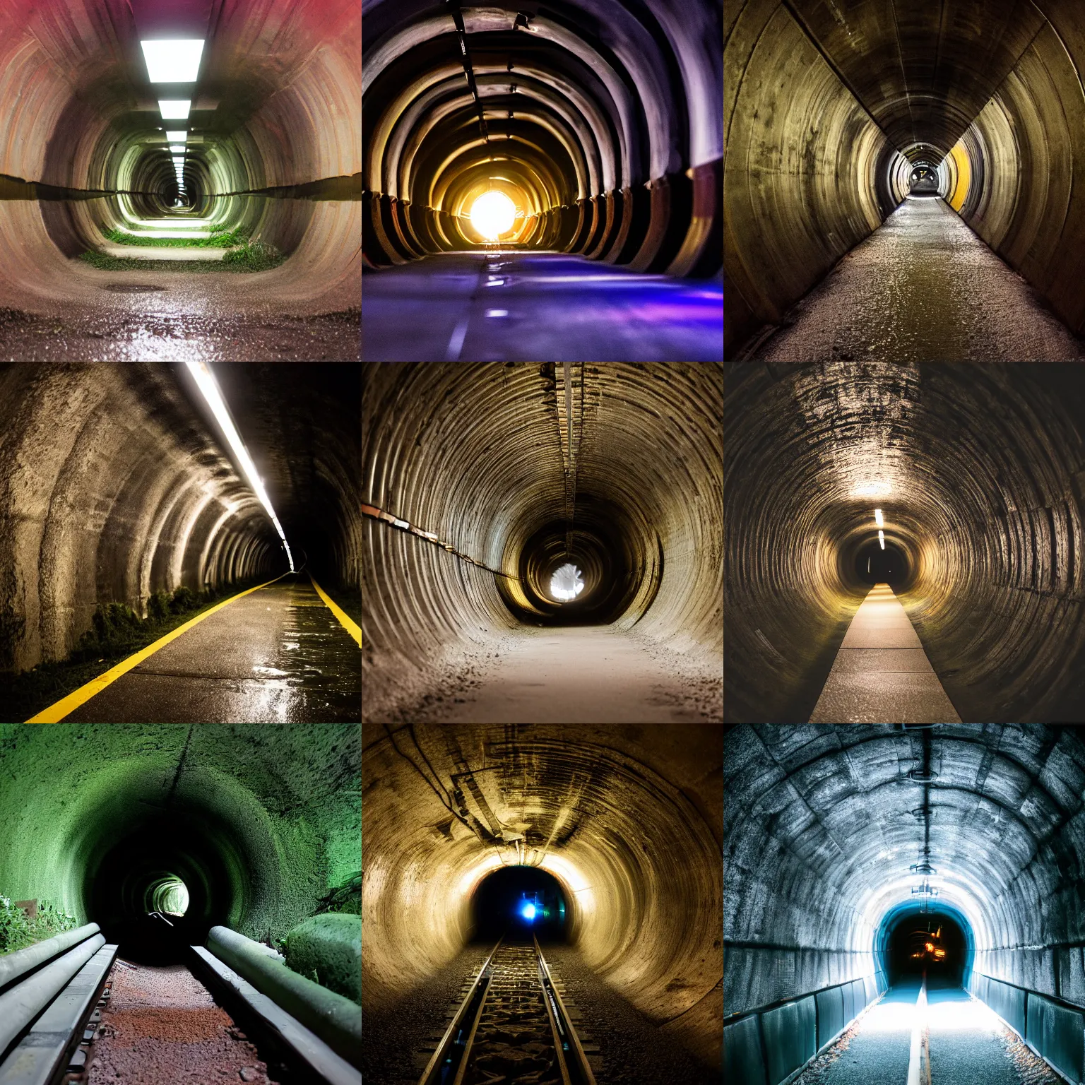 Prompt: photograph of a utility tunnel under disneyworld, canon eos rebel, well lit