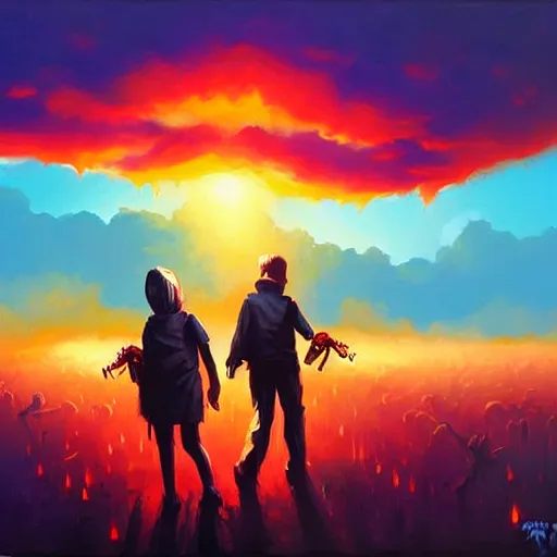 Image similar to zombie apocalypse by rhads, detailed