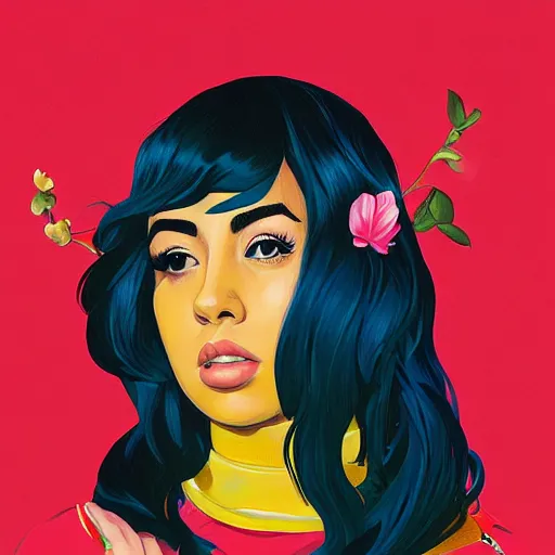 Prompt: kali uchis portrait painting by sachin teng