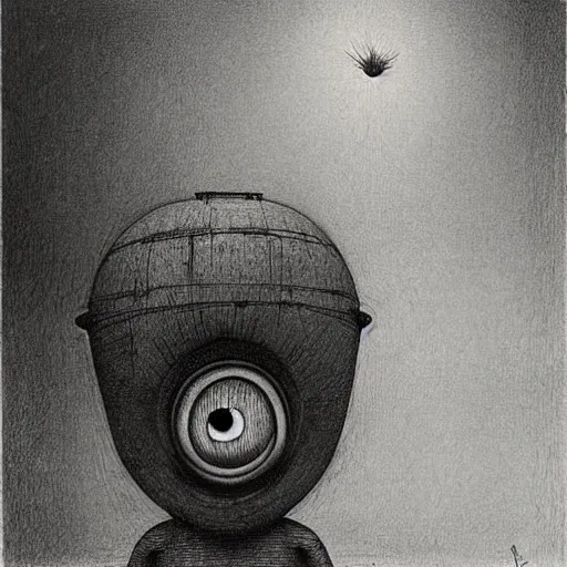 Prompt: a minion drawn by Beksinski