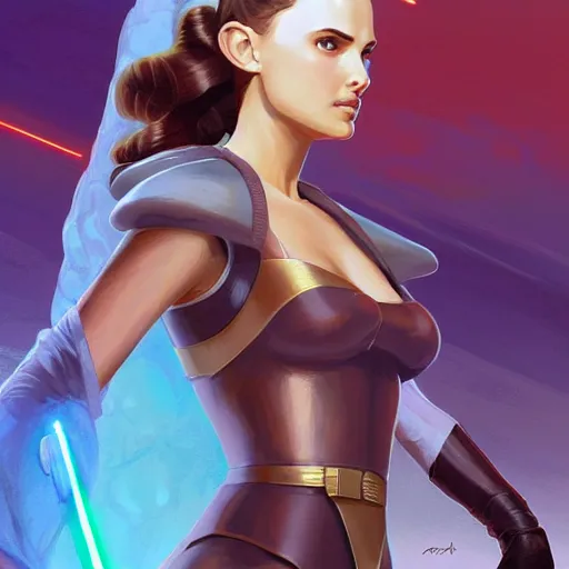 Image similar to padme amidala ( natalie portman ), star wars attack of the clones, game design fanart by concept artist gervasio canda, behance hd by jesper ejsing, by rhads, makoto shinkai and lois van baarle, ilya kuvshinov