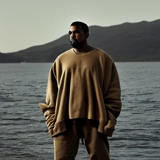 Prompt: kanye west floating, directed by costa - gravras
